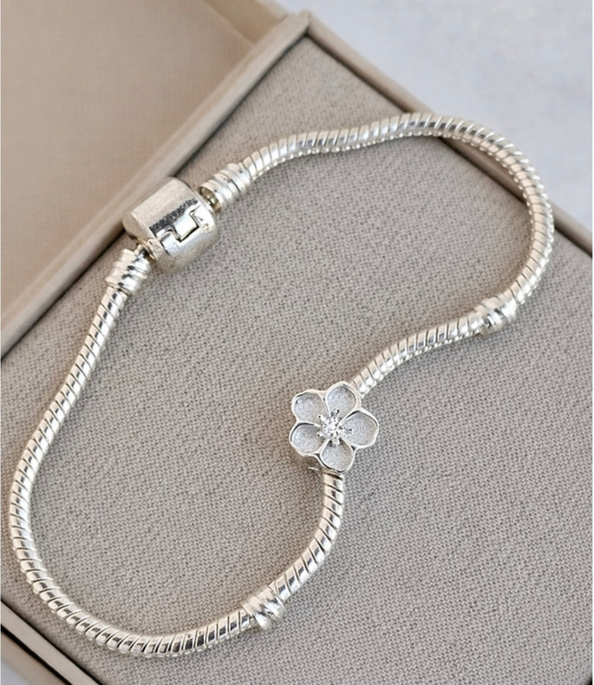 Sterling Silver Forget-Me-Not Keepsake Charm