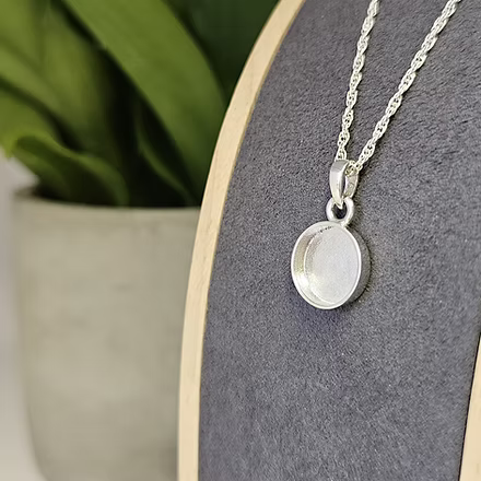 Sterling Silver Round Silver Pendant