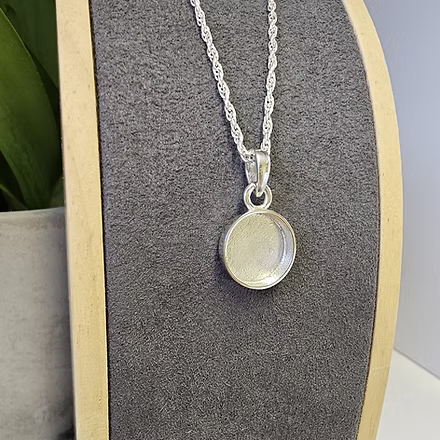 Sterling Silver Round Silver Pendant