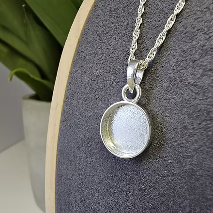 Sterling Silver Round Silver Pendant