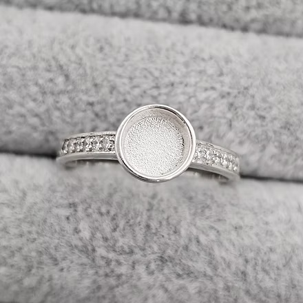Sterling Silver Round Multi Gem Ring