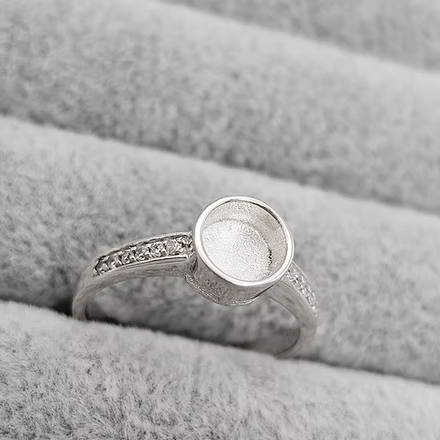 Sterling Silver Round Multi Gem Ring