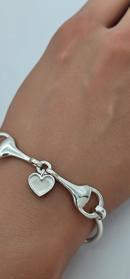 Sterling Silver Horse Snaffle Bit Bangle