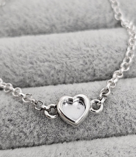 Sterling Silver Mini Heart Bracelet