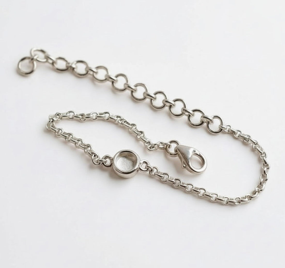 Sterling Silver Round Keepsake Bracelet