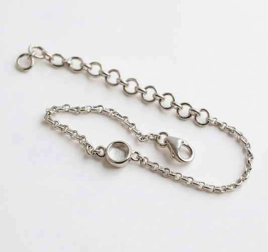 Sterling Silver Round Keepsake Bracelet