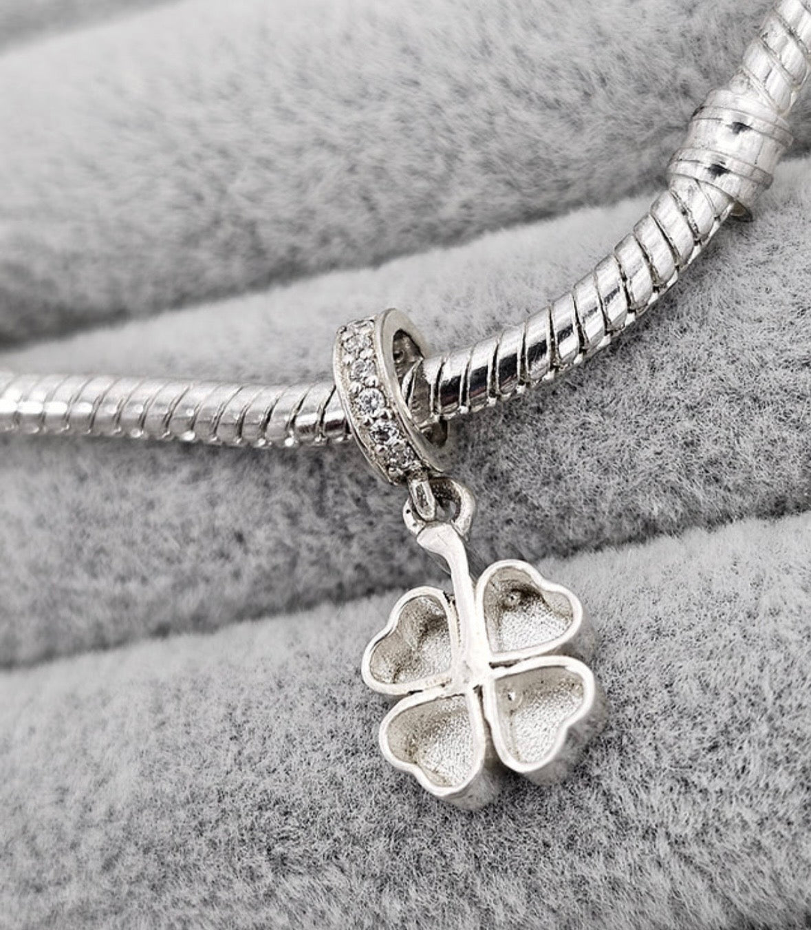 Sterling Silver Four Leaf Clover Keepsake Charm