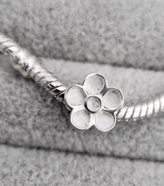 Sterling Silver Floral Keepsake Charm