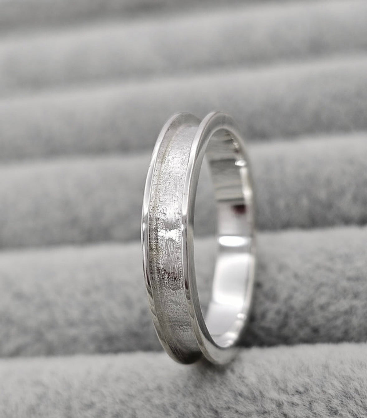 Sterling Silver 4mm Channel Keepsake Ring