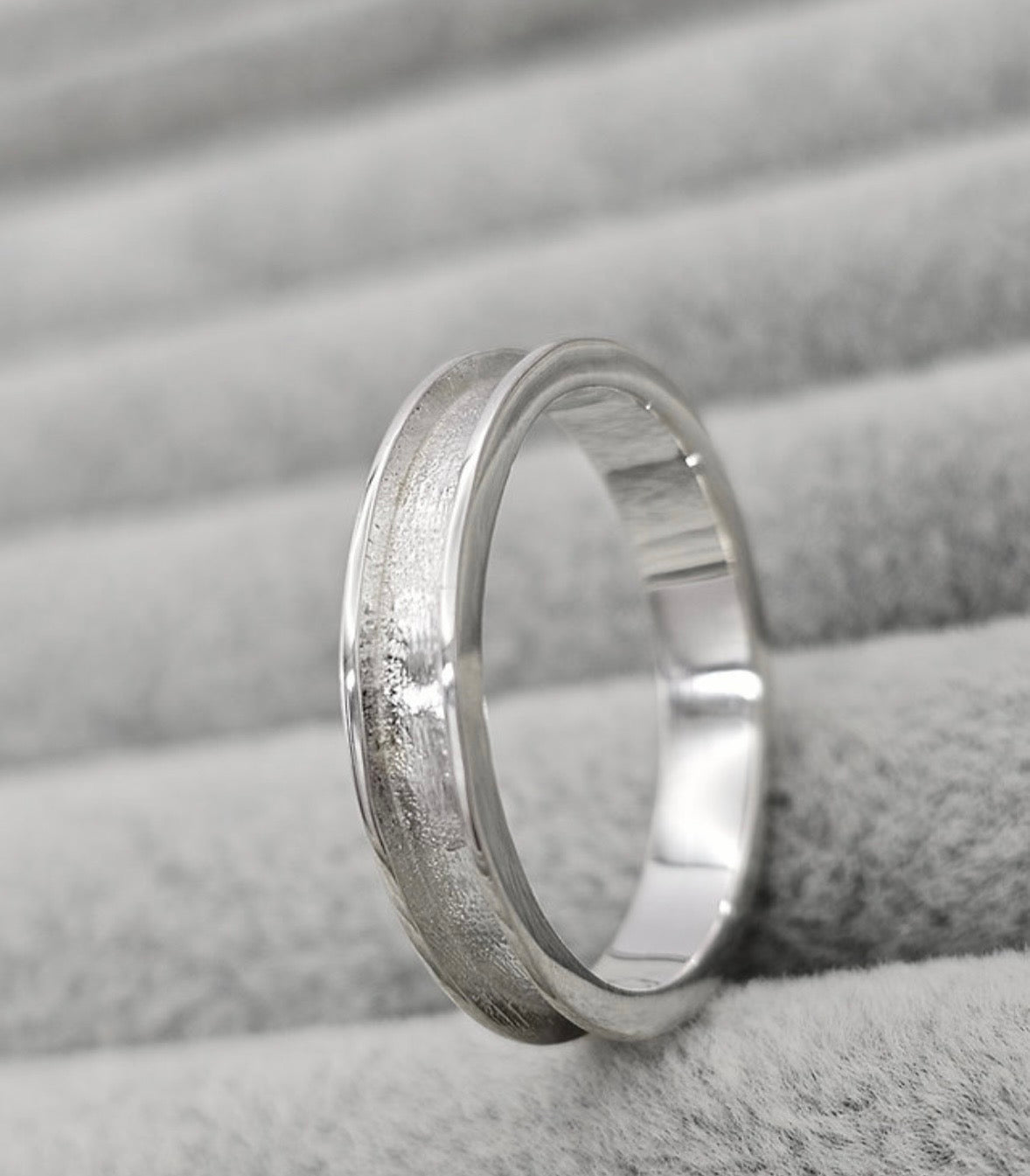 Sterling Silver 4mm Channel Keepsake Ring