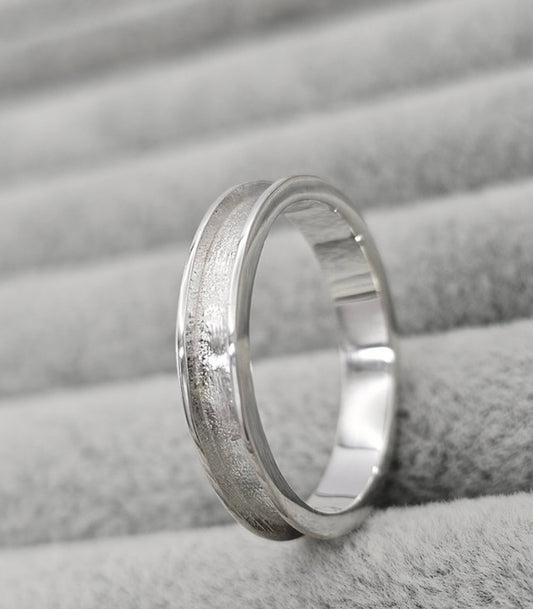 Sterling Silver 4mm Channel Keepsake Ring