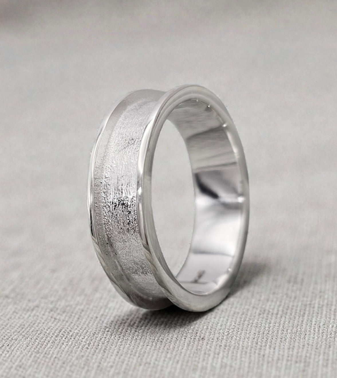 Sterling Silver 6mm Channel Keepsake Ring