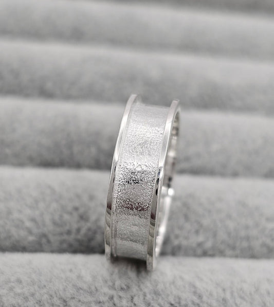 Sterling Silver 6mm Channel Keepsake Ring