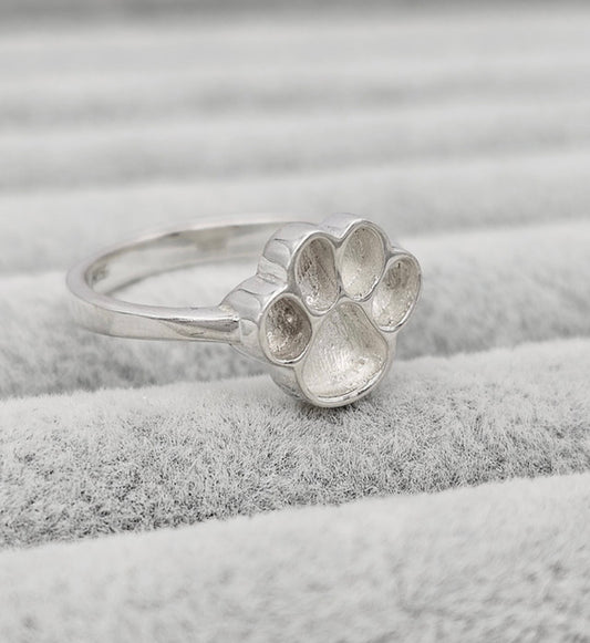 Sterling Silver Paw Print Ring