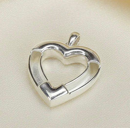 Sterling Silver Heart Keepsake Pendant